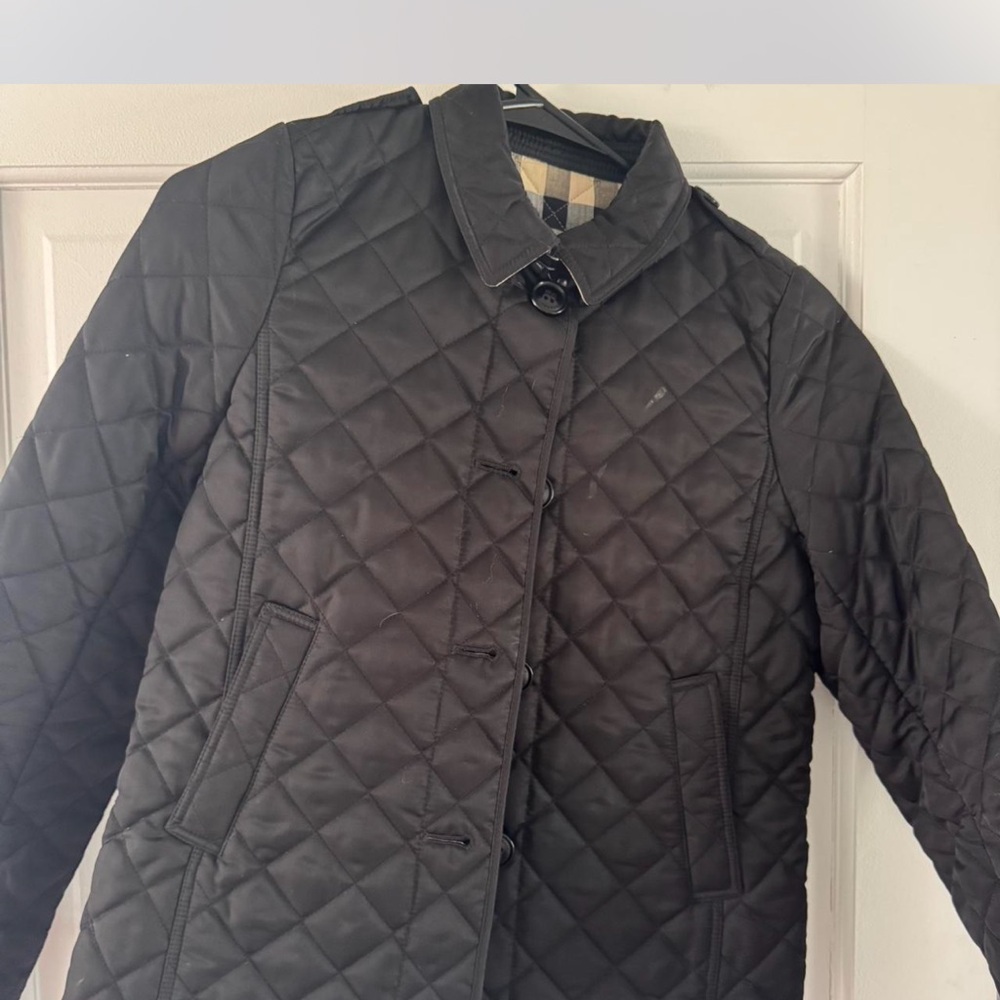 Burberry kids Quilted Black Jacket